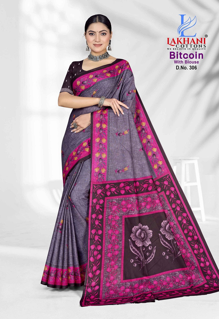 Bitcoin Vol 3 Lakhani Cotton Sarees Wholesale Price