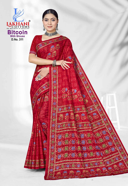 Bitcoin Vol 3 Lakhani Cotton Sarees Wholesale Price