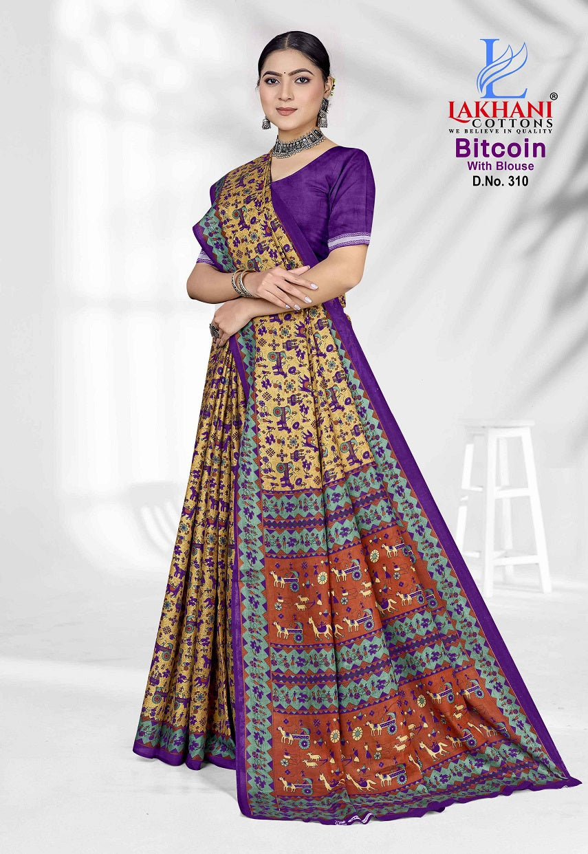 Bitcoin Vol 3 Lakhani Cotton Sarees Wholesale Price