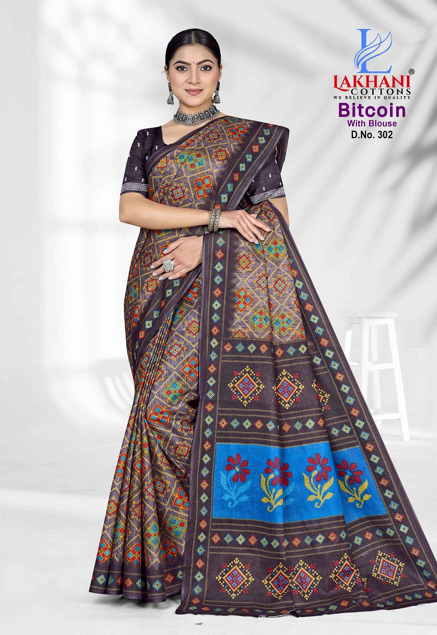 Bitcoin Vol 3 Lakhani Cotton Sarees Wholesale Price