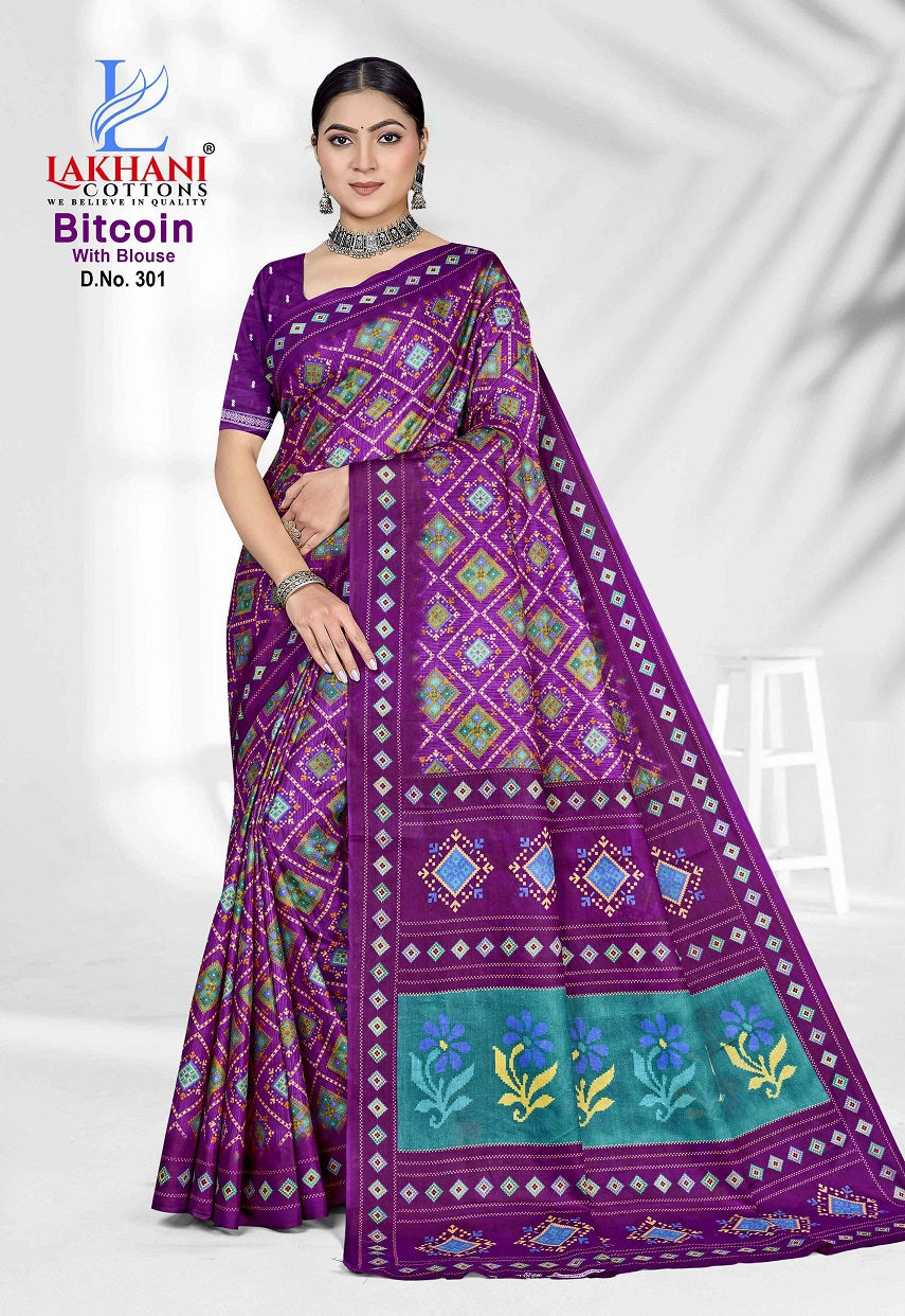 Bitcoin Vol 3 Lakhani Cotton Sarees Wholesale Price