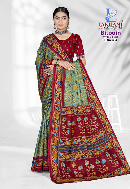 Bitcoin Vol 3 Lakhani Cotton Sarees Wholesale Price