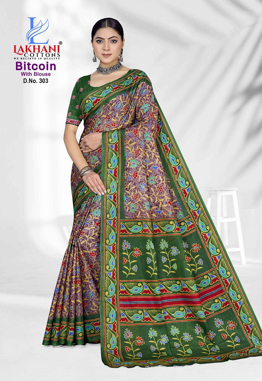 Bitcoin Vol 3 Lakhani Cotton Sarees Wholesale Price