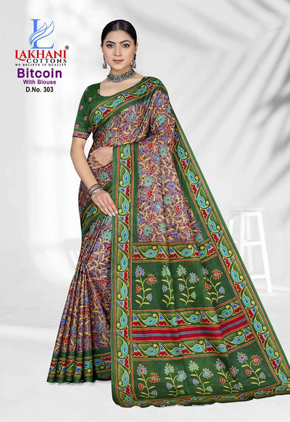 Bitcoin Vol 3 Lakhani Cotton Sarees Wholesale Price