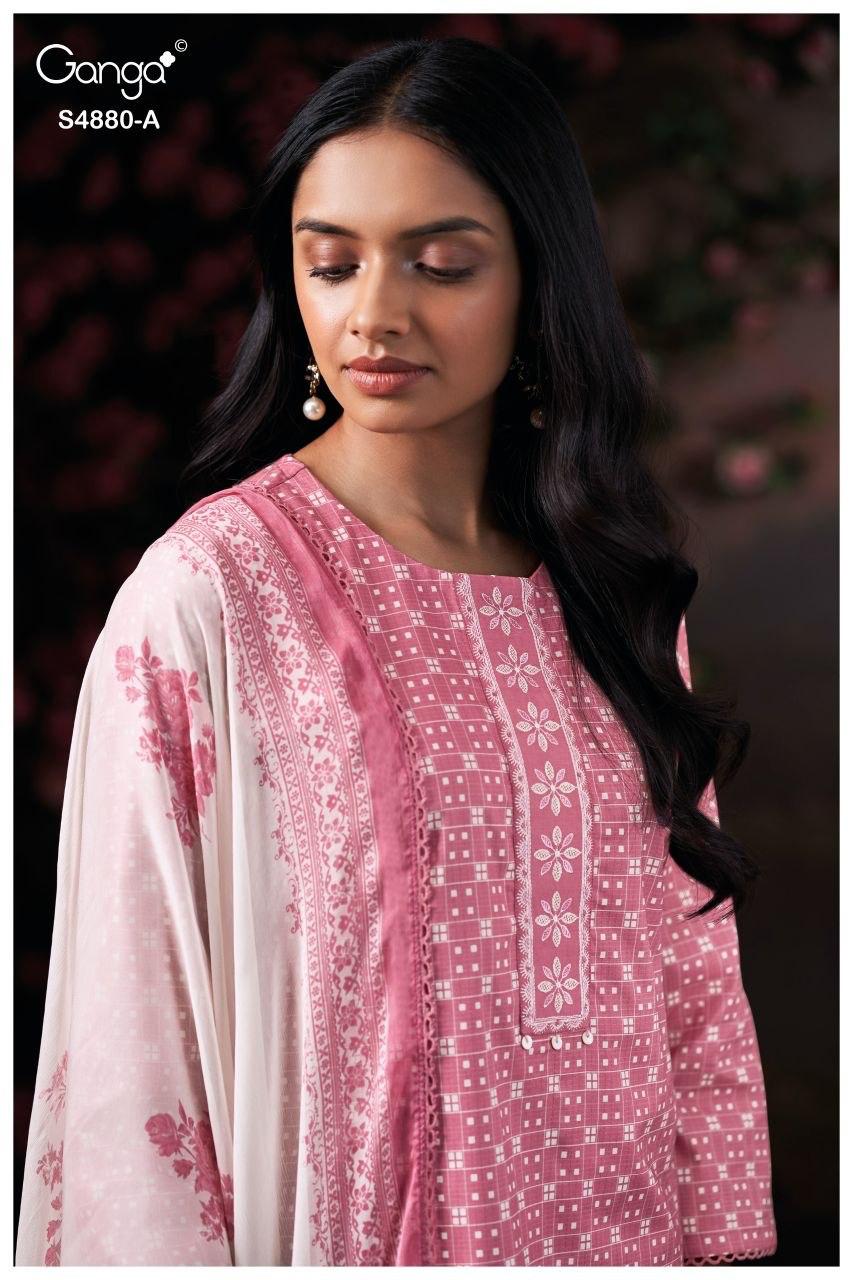 Bithia S4880 Ganga Cotton Satin Pant Style Suits Manufacturer Ahmedabad