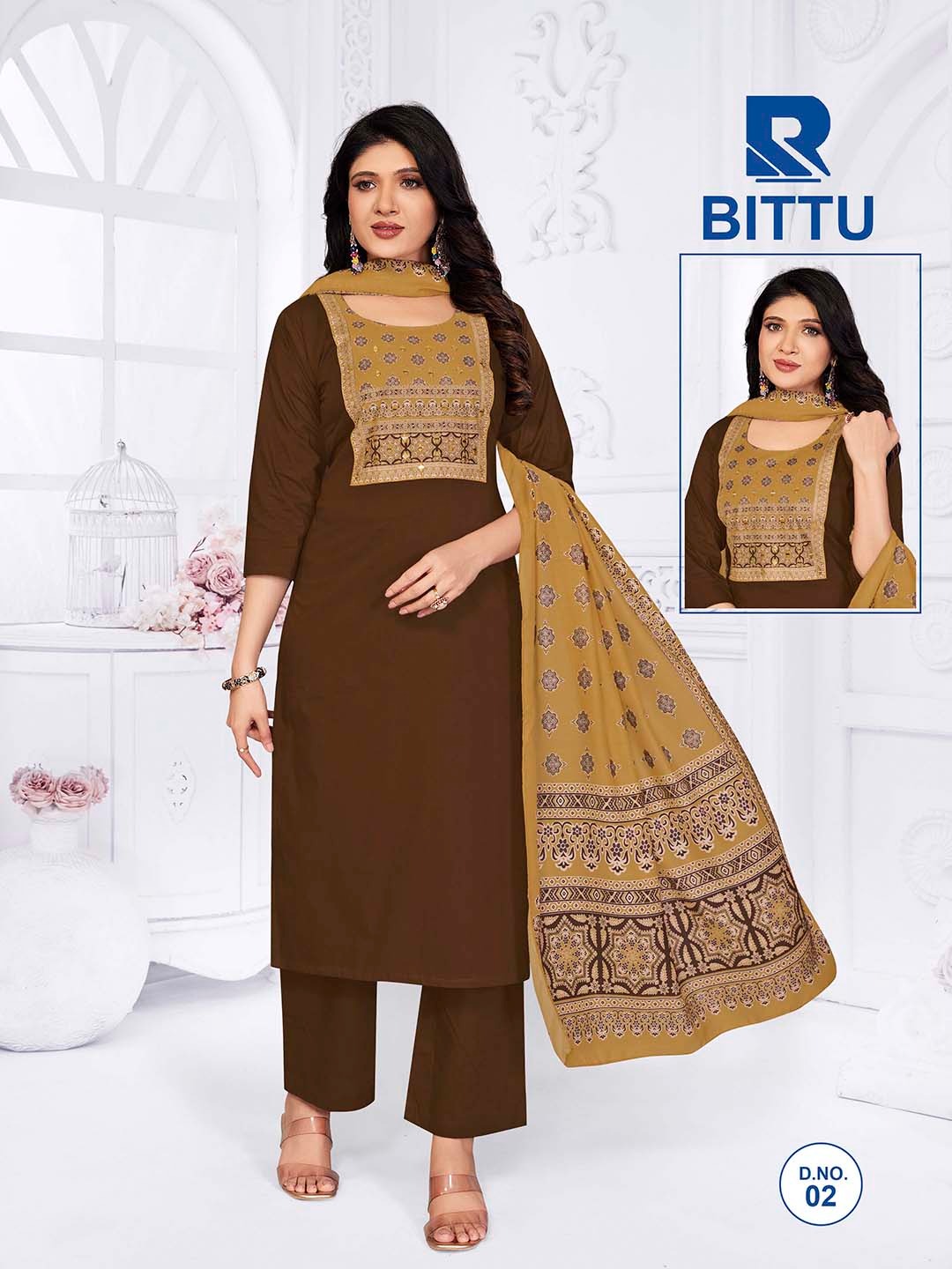 Bittu Dhabu Raashi Readymade Cotton Pant Suits Supplier Ahmedabad