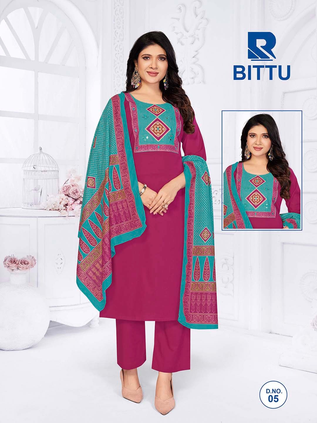 Bittu Dhabu Raashi Readymade Cotton Pant Suits Supplier Ahmedabad