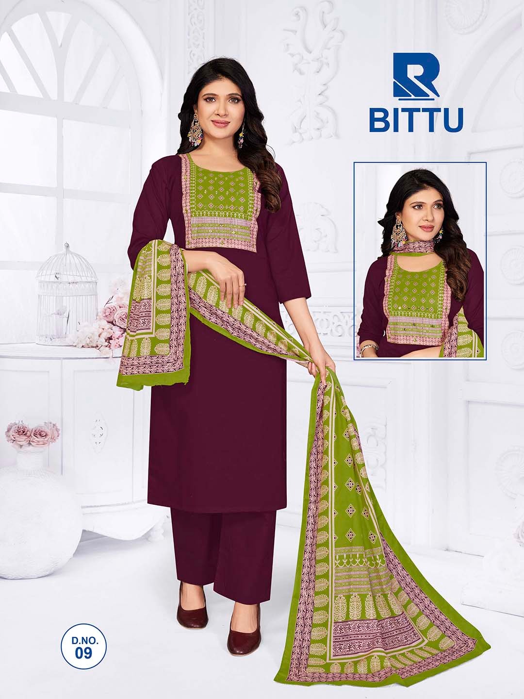 Bittu Dhabu Raashi Readymade Cotton Pant Suits Supplier Ahmedabad