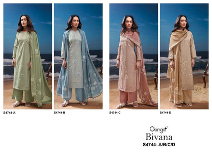 Bivana S4744 Ganga Cotton Plazzo Style Suits Manufacturer Gujarat