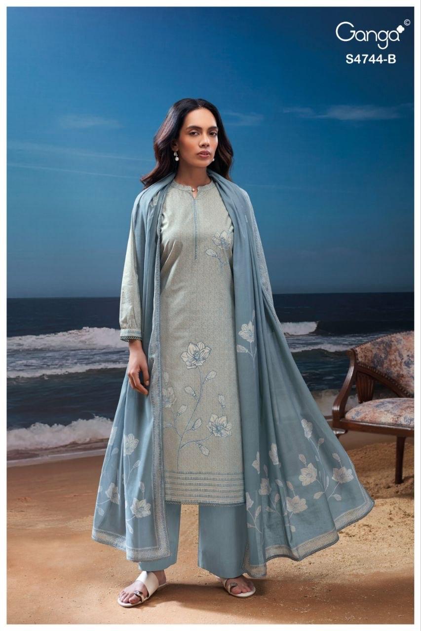 Bivana S4744 Ganga Cotton Plazzo Style Suits Manufacturer Gujarat