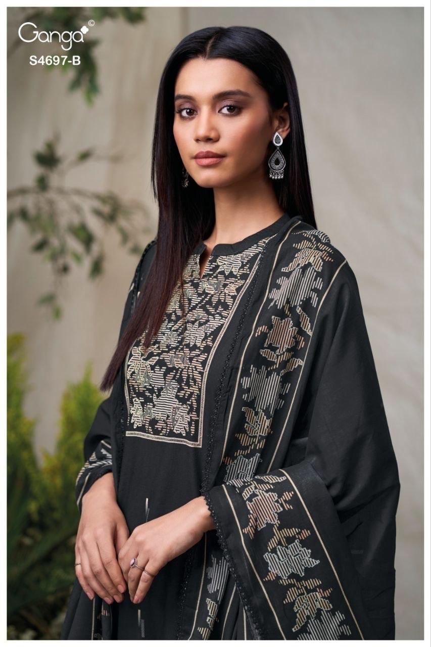 Bivanshi S4697 Ganga Cotton Pant Style Suits Exporter Gujarat