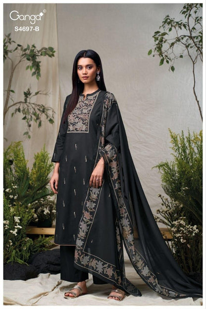 Bivanshi S4697 Ganga Cotton Pant Style Suits Exporter Gujarat