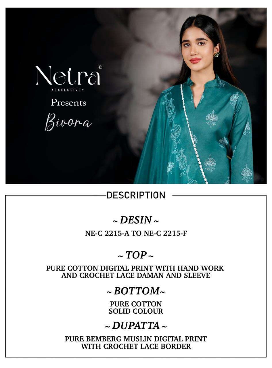 Bivora Netra Cotton Pant Style Suits Supplier