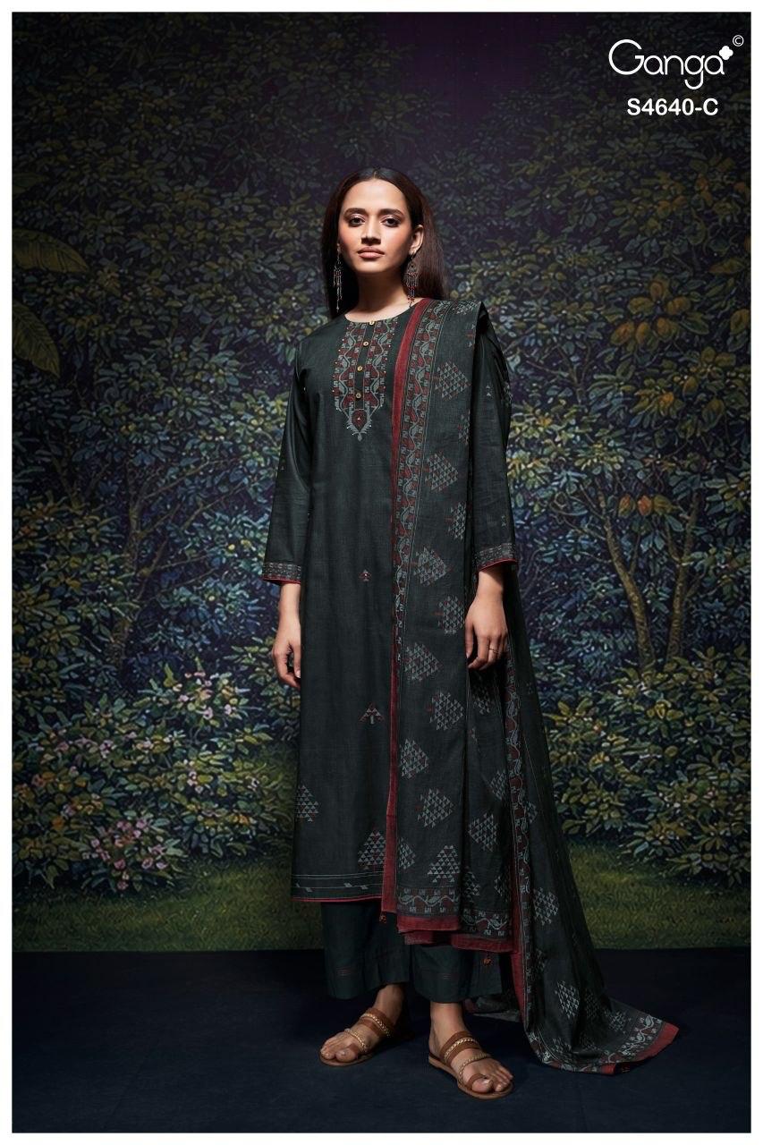 Bivora S4640 Ganga Cotton Plazzo Style Suits Wholesaler India