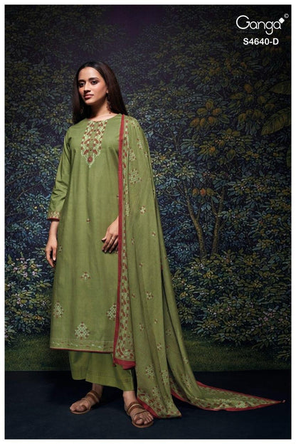 Bivora S4640 Ganga Cotton Plazzo Style Suits Wholesaler India