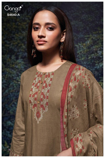 Bivora S4640 Ganga Cotton Plazzo Style Suits Wholesaler India