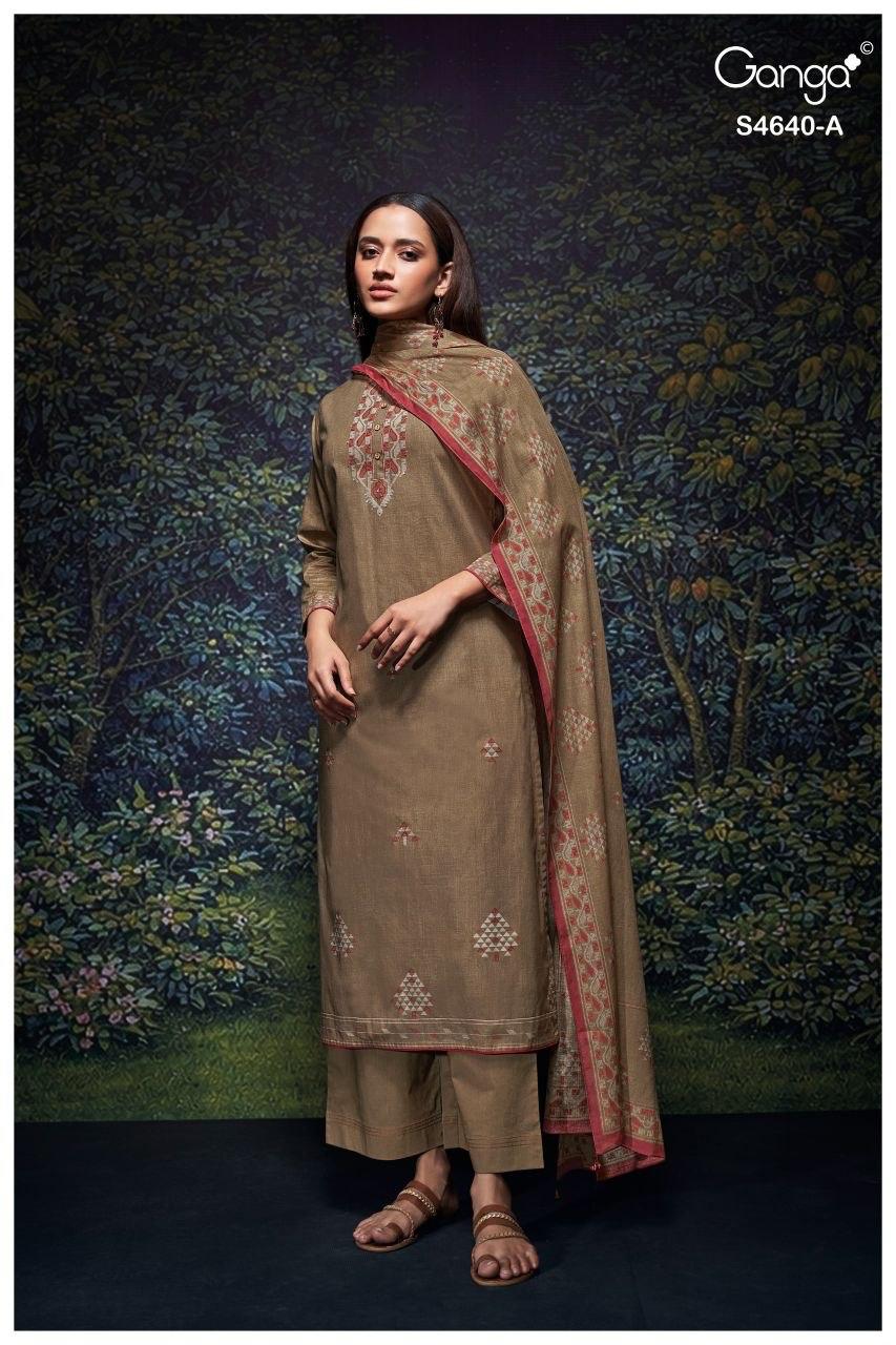Bivora S4640 Ganga Cotton Plazzo Style Suits Wholesaler India