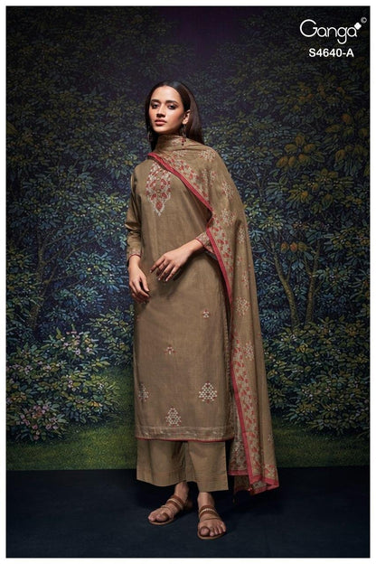 Bivora S4640 Ganga Cotton Plazzo Style Suits Wholesaler India