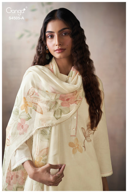 Biyana 4505 Ganga Cotton Pant Style Suits Supplier