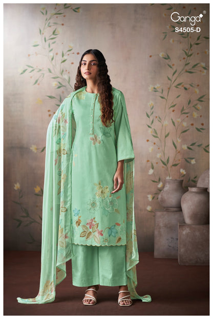 Biyana 4505 Ganga Cotton Pant Style Suits Supplier