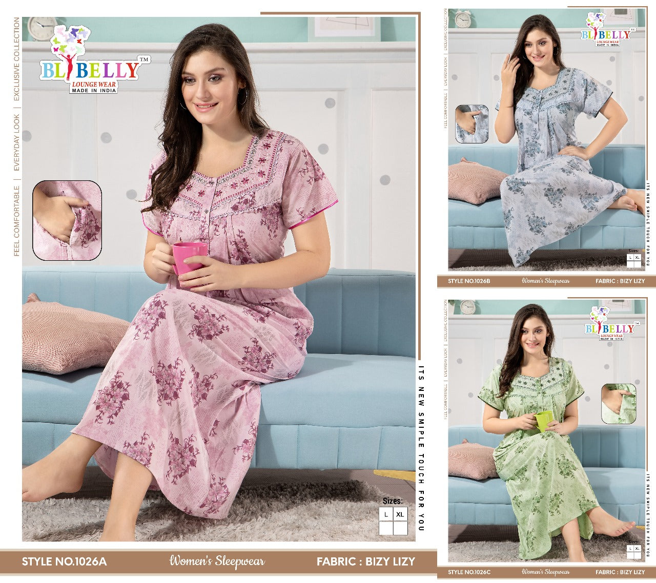 Bizy Lizy Belly Night Gowns Exporter India