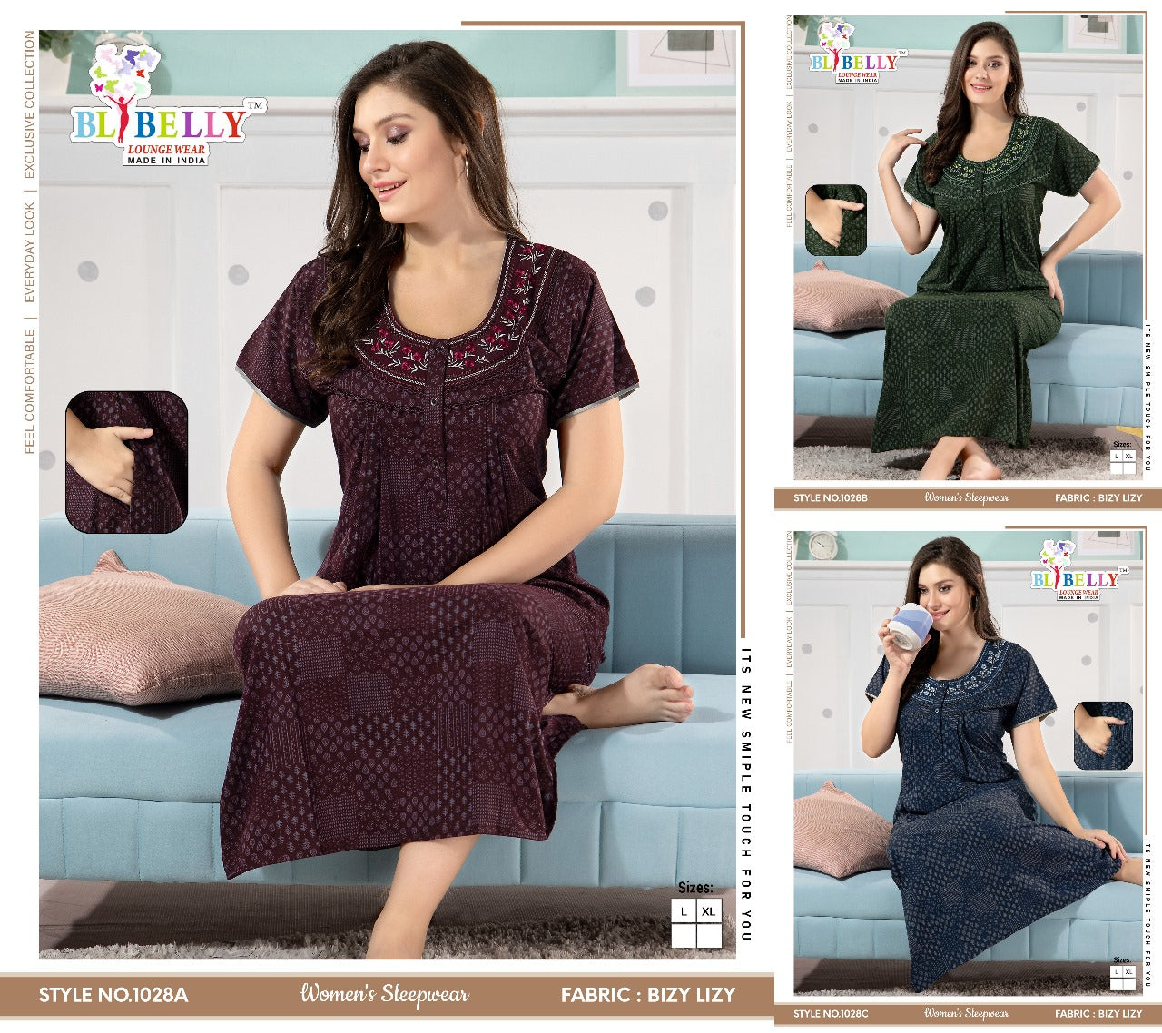 Bizy Lizy Belly Night Gowns Exporter India