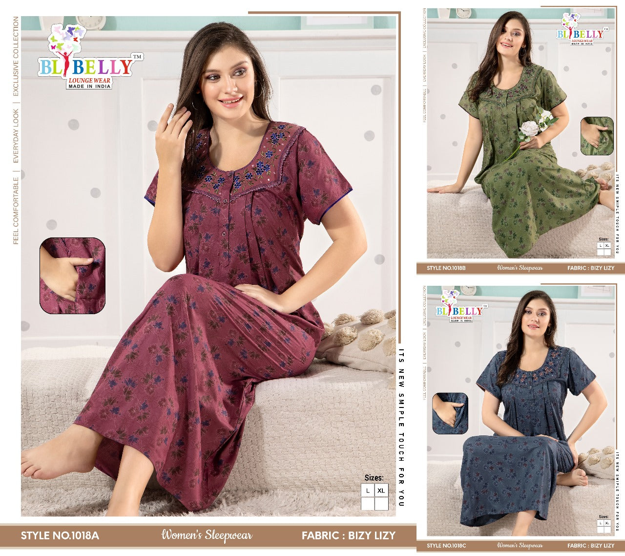 Bizy Lizy Belly Night Gowns Exporter India
