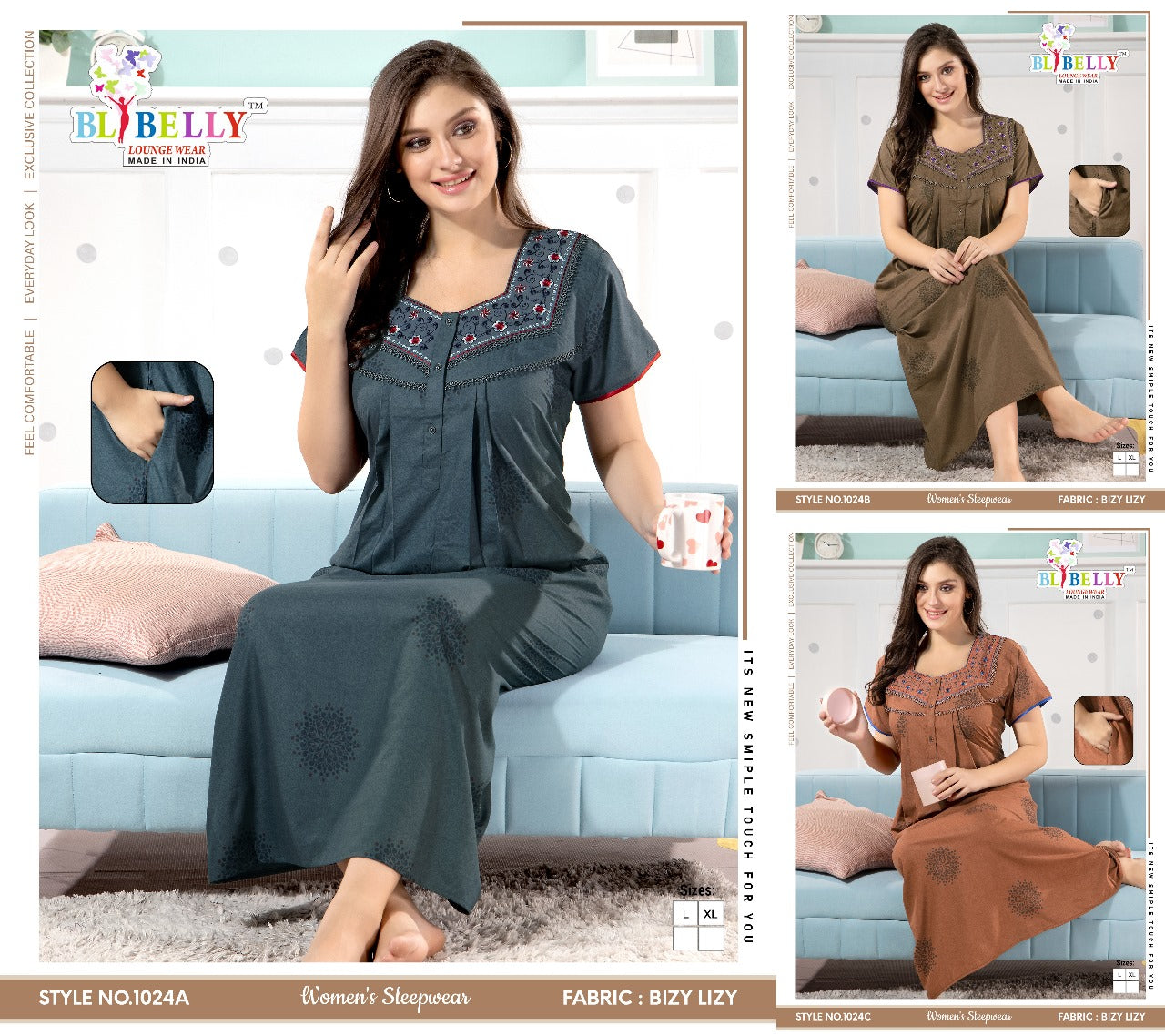 Bizy Lizy Belly Night Gowns Exporter India