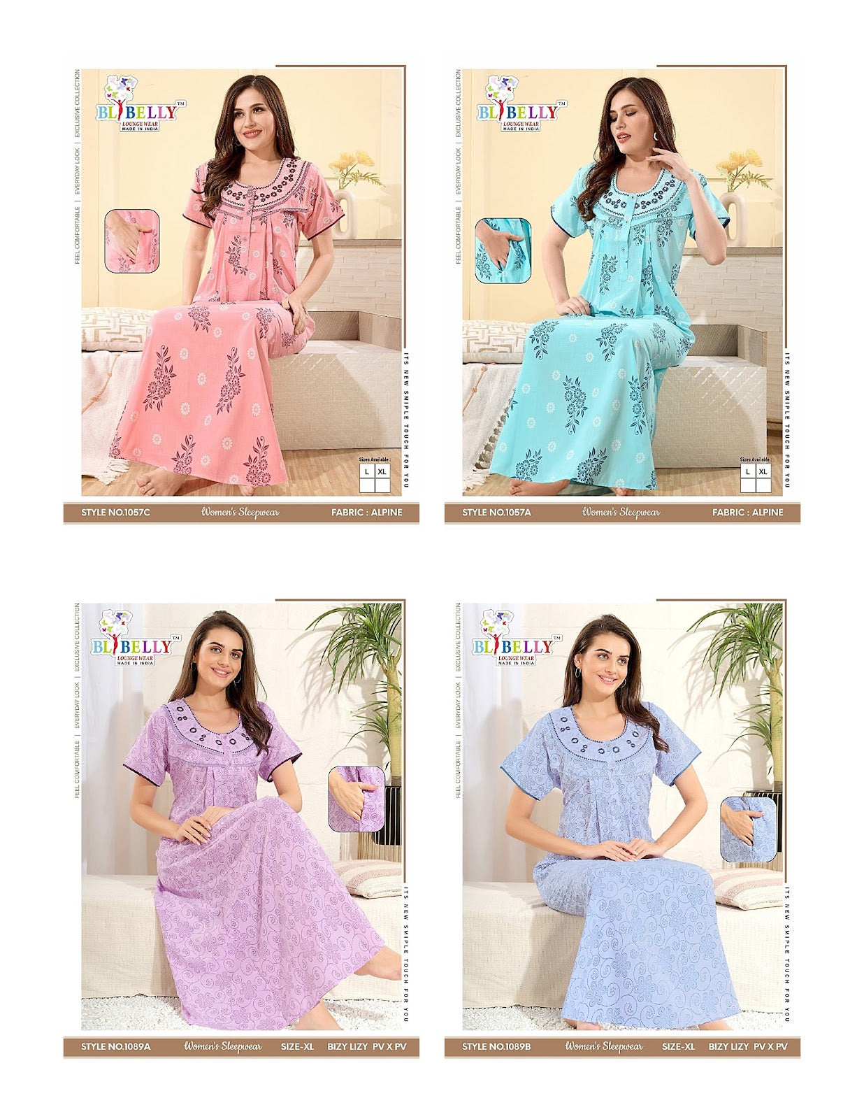 Bizzy Lizzy 070725 Belly Night Gowns Wholesaler Gujarat