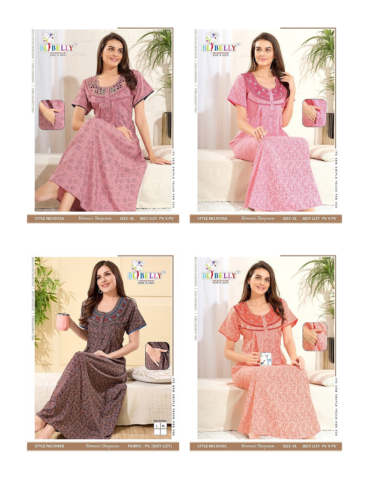 Bizzy Lizzy 070725 Belly Night Gowns Wholesaler Gujarat