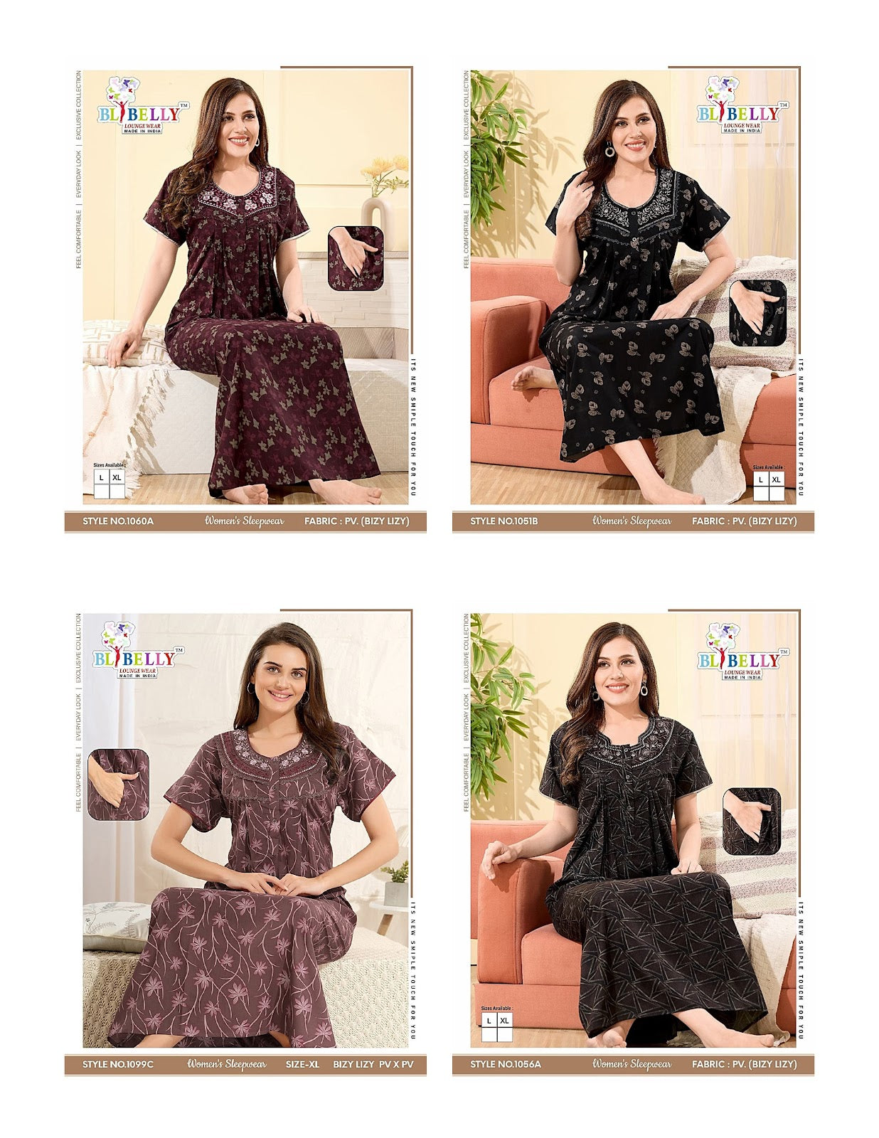 Bizzy Lizzy 070725 Belly Night Gowns Wholesaler Gujarat