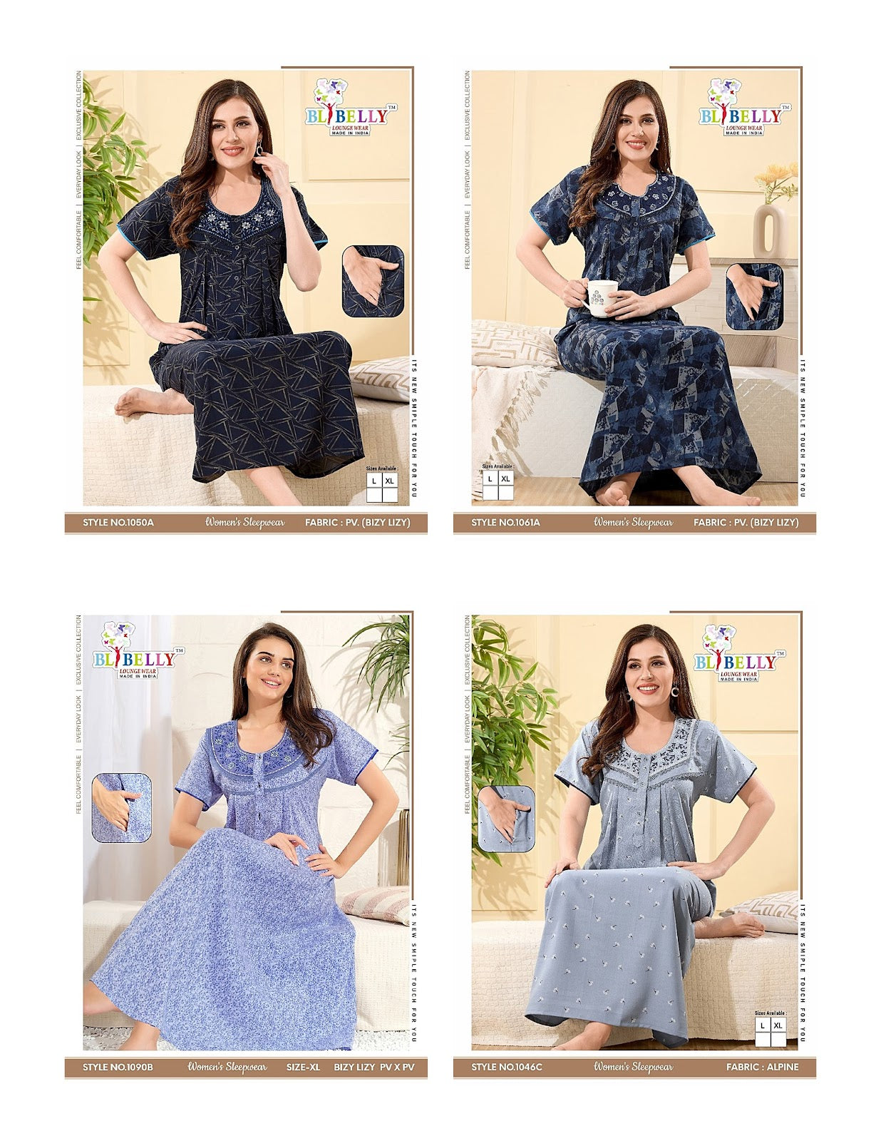 Bizzy Lizzy 070725 Belly Night Gowns Wholesaler Gujarat