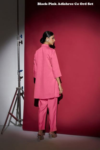 Black-Pink Adishree Roman Co Ord Set Exporter