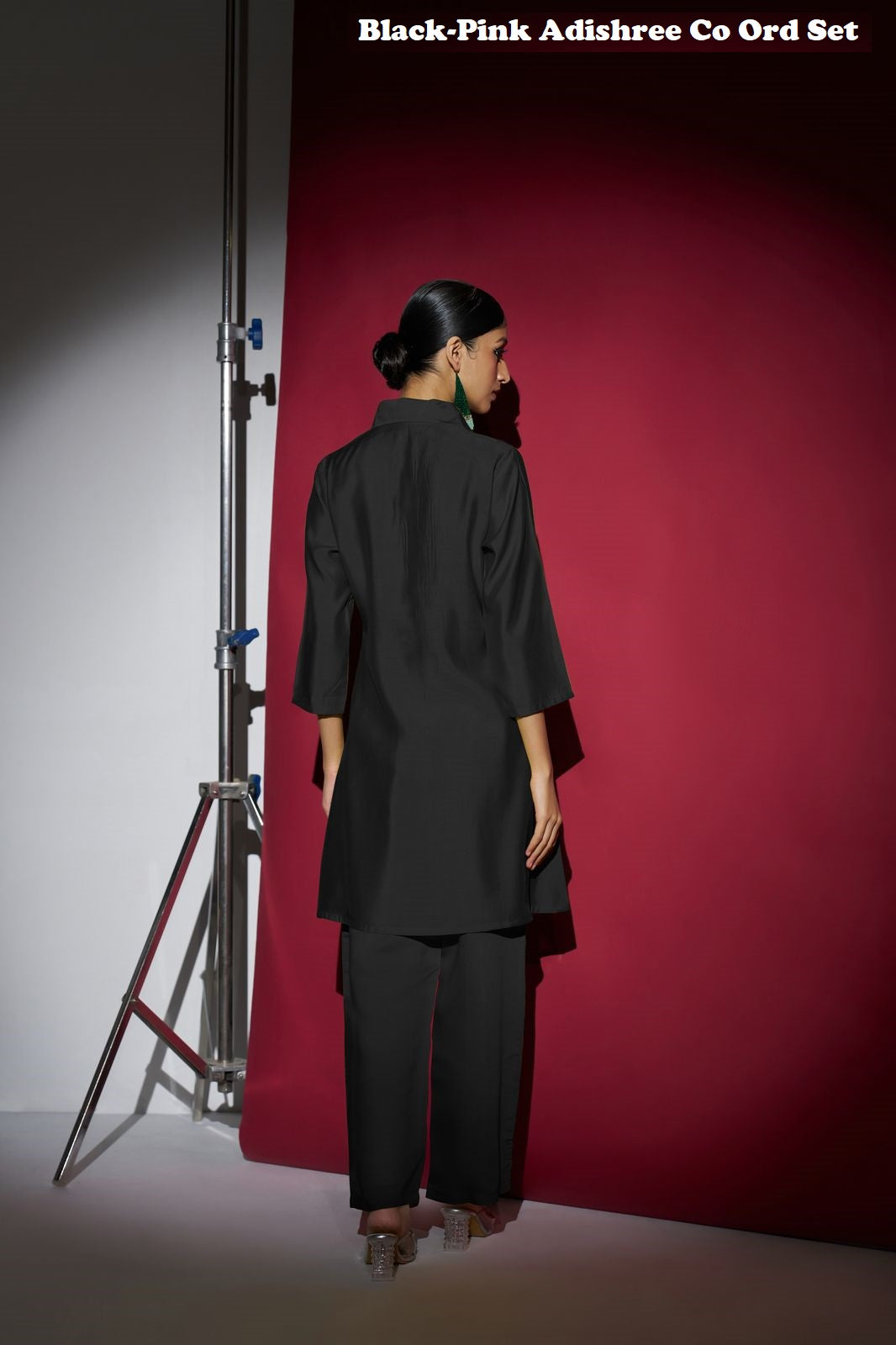 Black-Pink Adishree Roman Co Ord Set Exporter