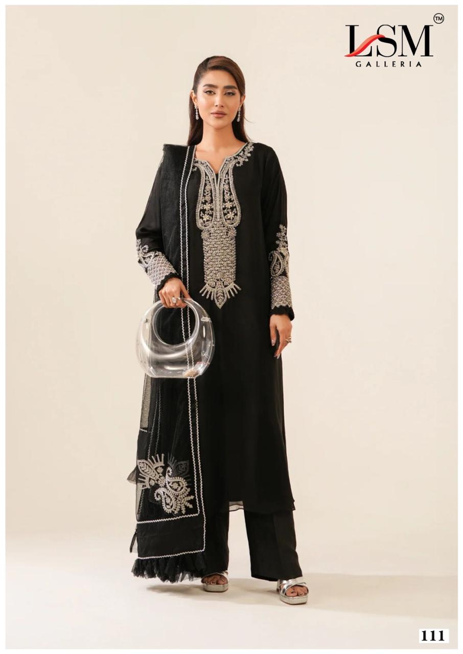 Black And White Heavy Luxury Lawn Collection Lsm Galleria Cotton Karachi Salwar Suits Wholesaler India