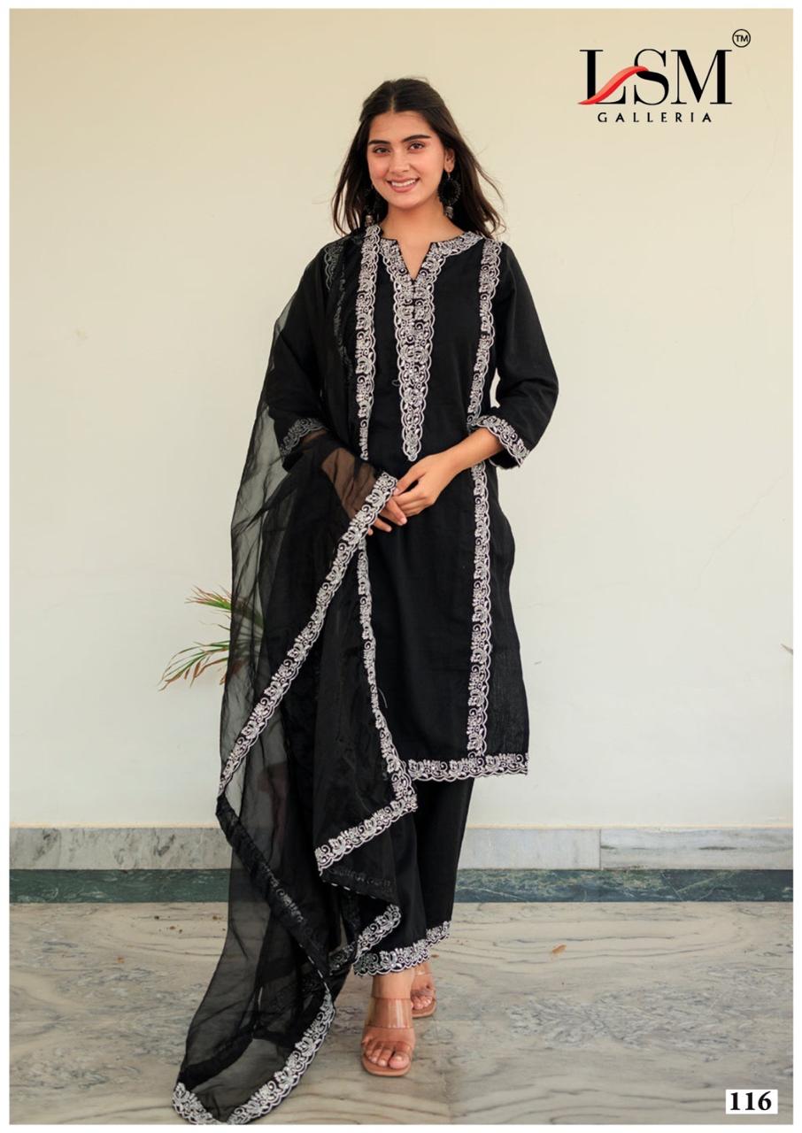 Black And White Heavy Luxury Lawn Collection Lsm Galleria Cotton Karachi Salwar Suits Wholesaler India