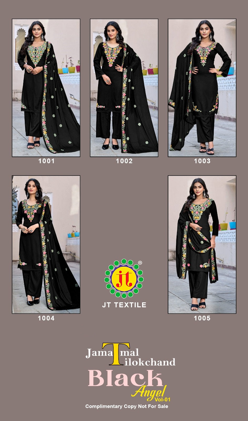 Black Angel Vol 1 Jt Rayon Pant Style Suits Wholesaler Ahmedabad