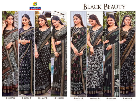 Black Beauty Part 01 Siddhanth Cotton Sarees Manufacturer Gujarat