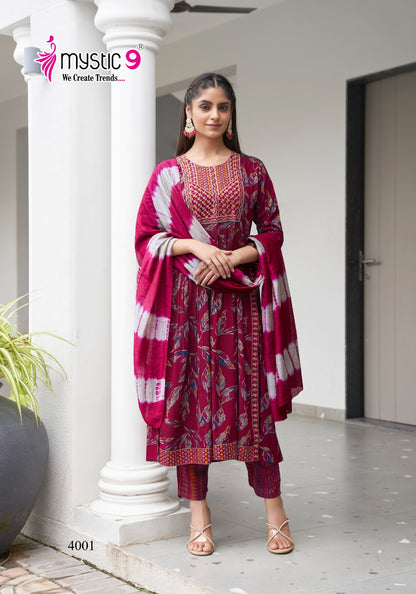 Black Beauty Vol 4 Mystic 9 Reyon Readymade Pant Style Suits Wholesale