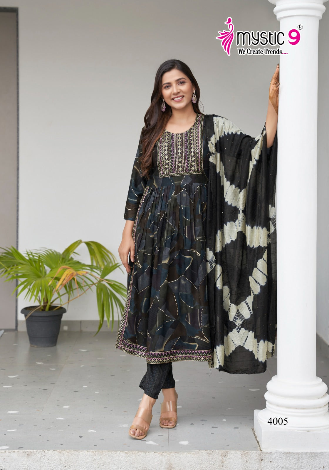 Black Beauty Vol 4 Mystic 9 Reyon Readymade Pant Style Suits Wholesale