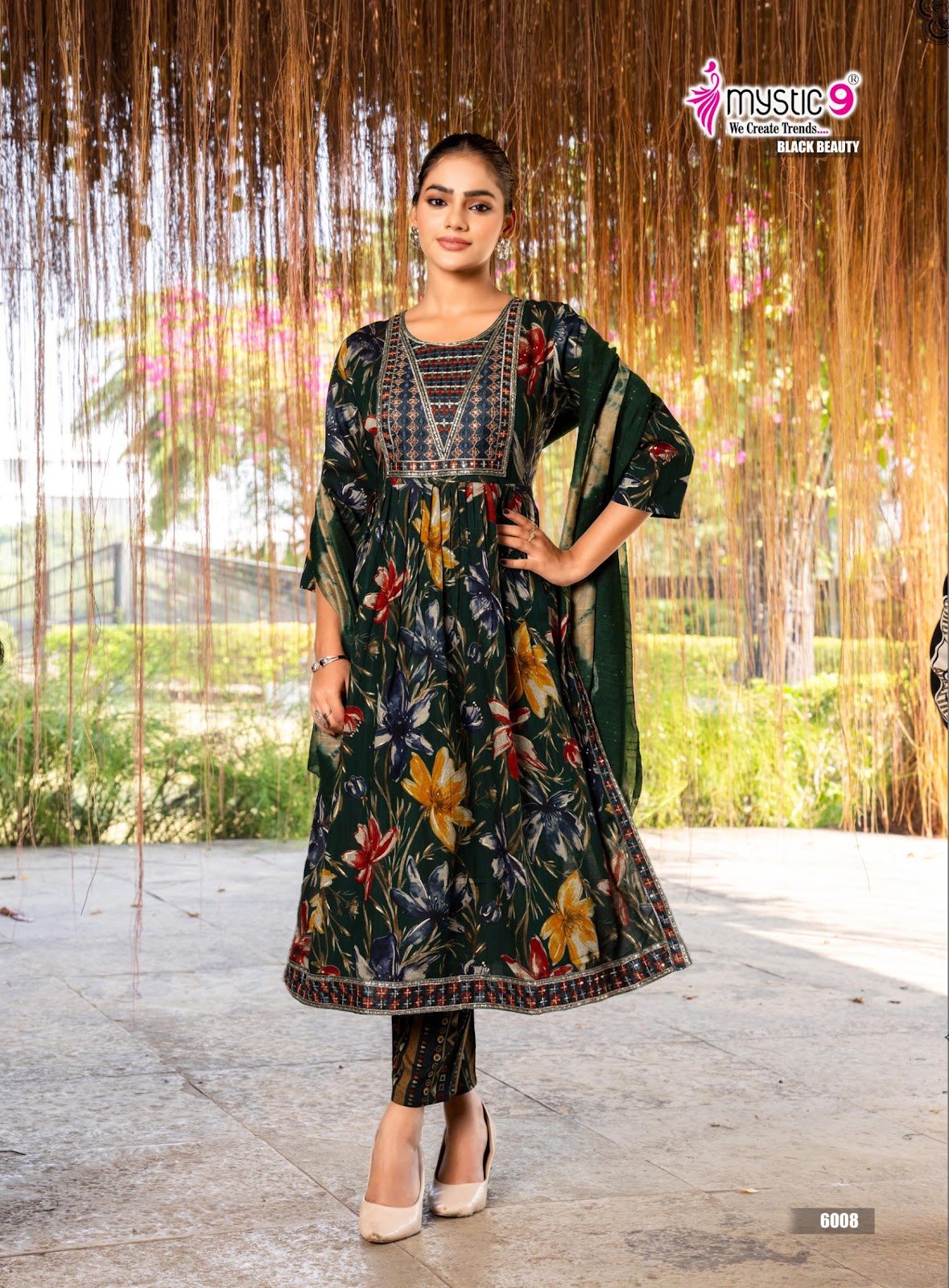Black Beauty Vol 6 Mystic 9 Rayon Readymade Pant Style Suits Supplier Ahmedabad