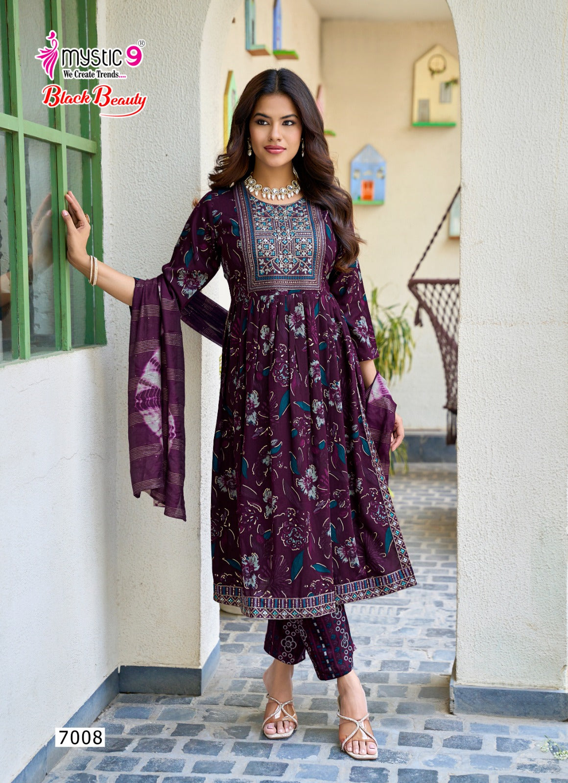 Black Beauty Vol 7 Mystic 9 Rayon Readymade Pant Style Suits Wholesale Rate