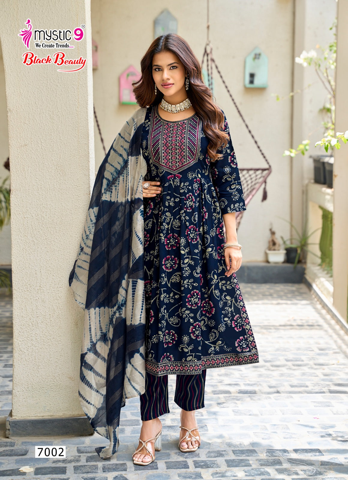 Black Beauty Vol 7 Mystic 9 Rayon Readymade Pant Style Suits Wholesale Rate