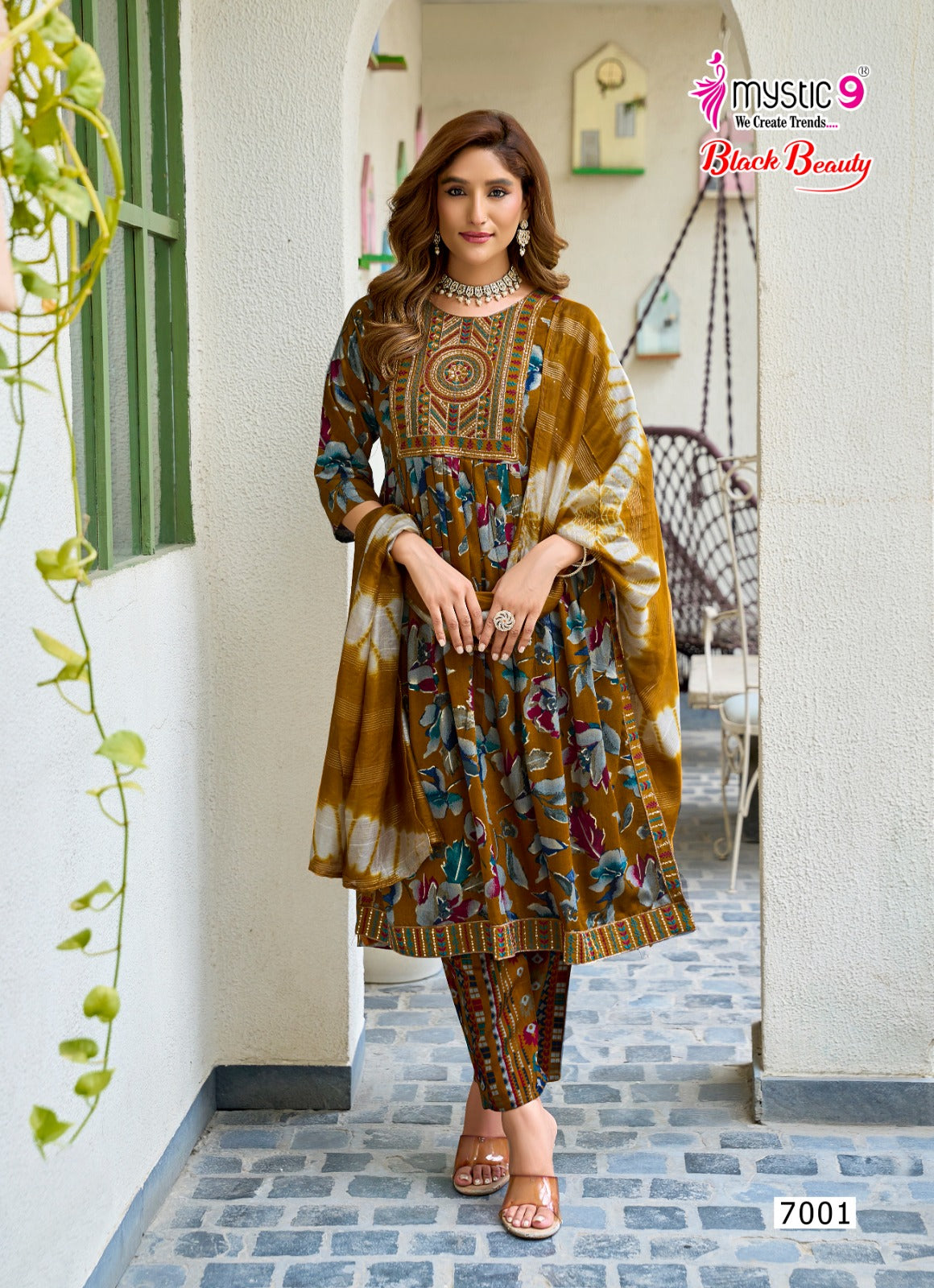Black Beauty Vol 7 Mystic 9 Rayon Readymade Pant Style Suits Wholesale Rate
