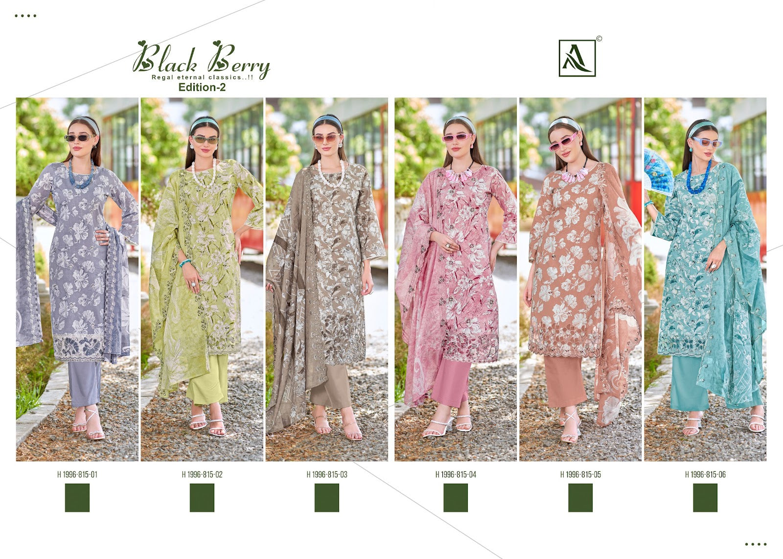 Black Berry Edition 2 Alok Cambric Cotton Karachi Salwar Suits Supplier