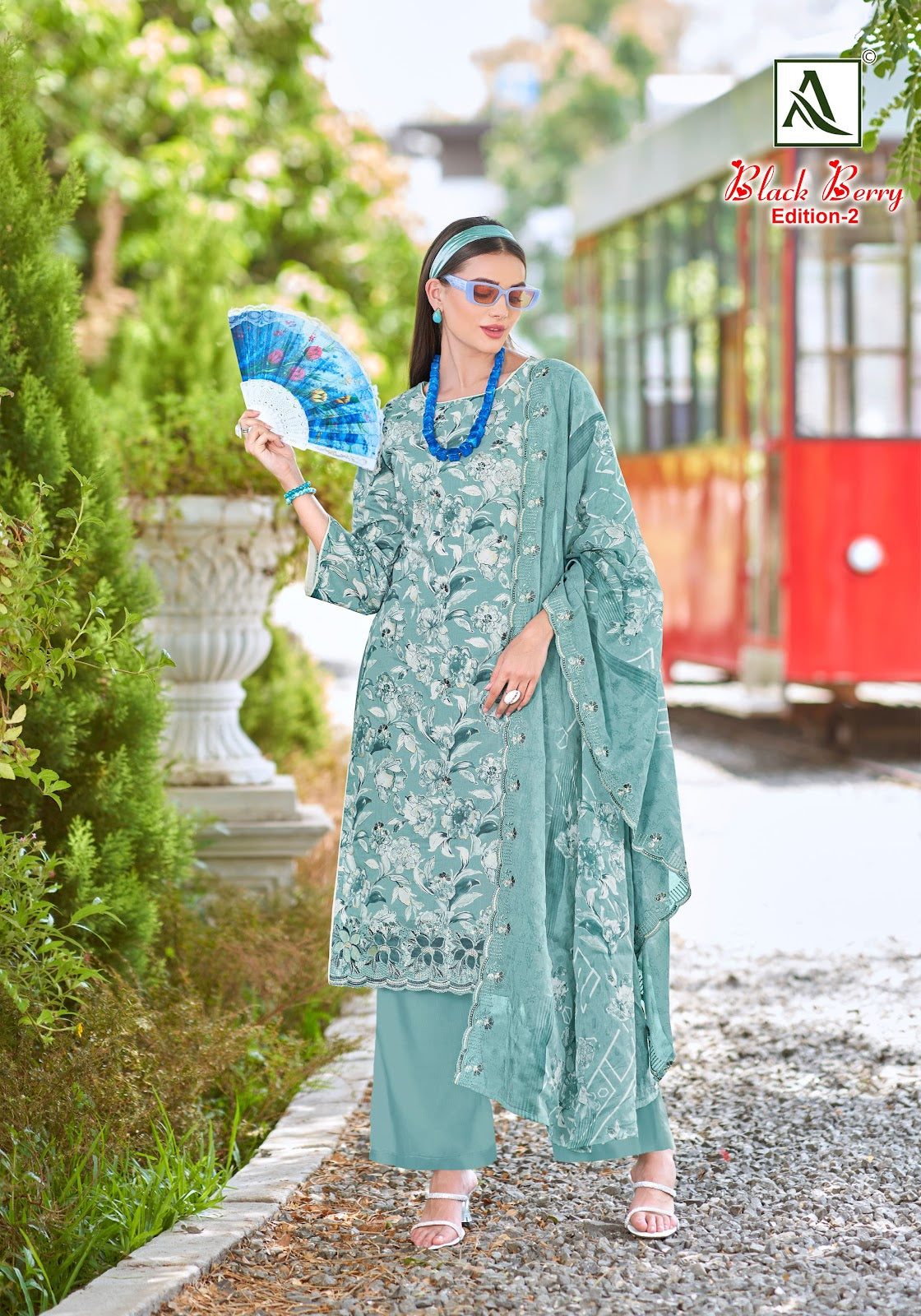 Black Berry Edition 2 Alok Cambric Cotton Karachi Salwar Suits Supplier