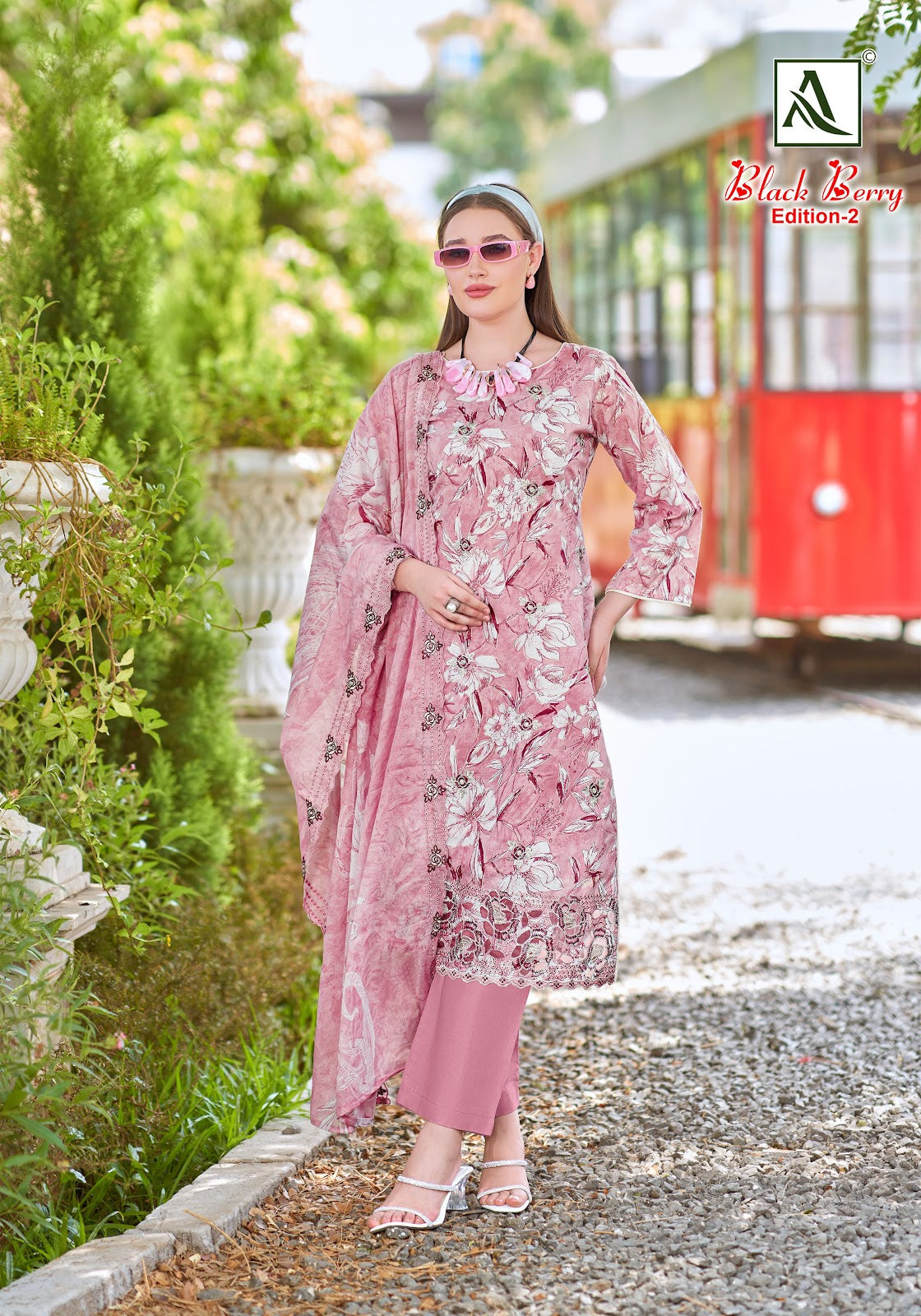 Black Berry Edition 2 Alok Cambric Cotton Karachi Salwar Suits Supplier