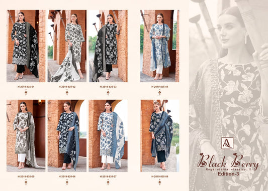 Black Berry Edition 3 Alok Cambric Cotton Karachi Salwar Suits Wholesale Price