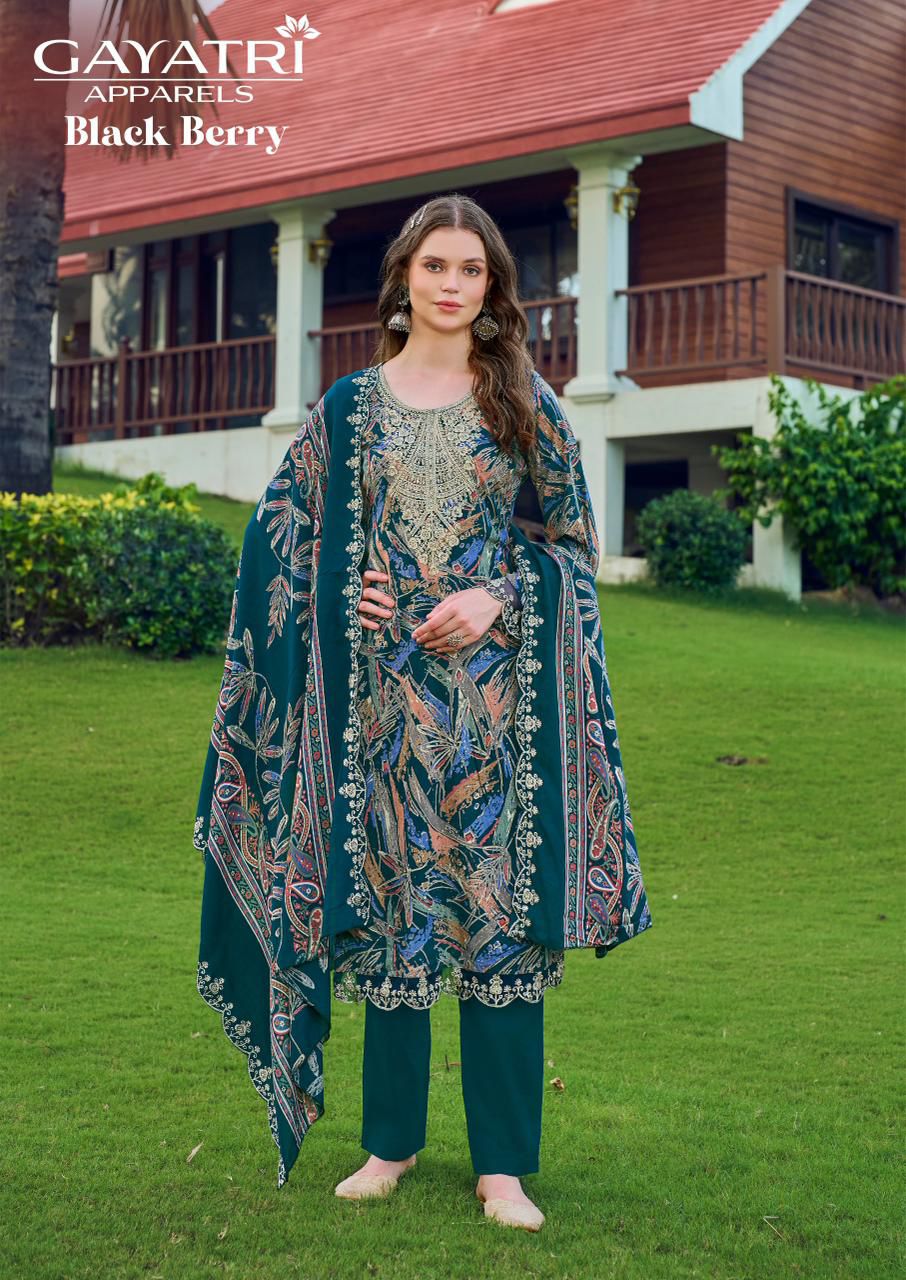 Black Berry Vol 1 Gayatri Viscose Reyon Karachi Salwar Suits Wholesaler Gujarat