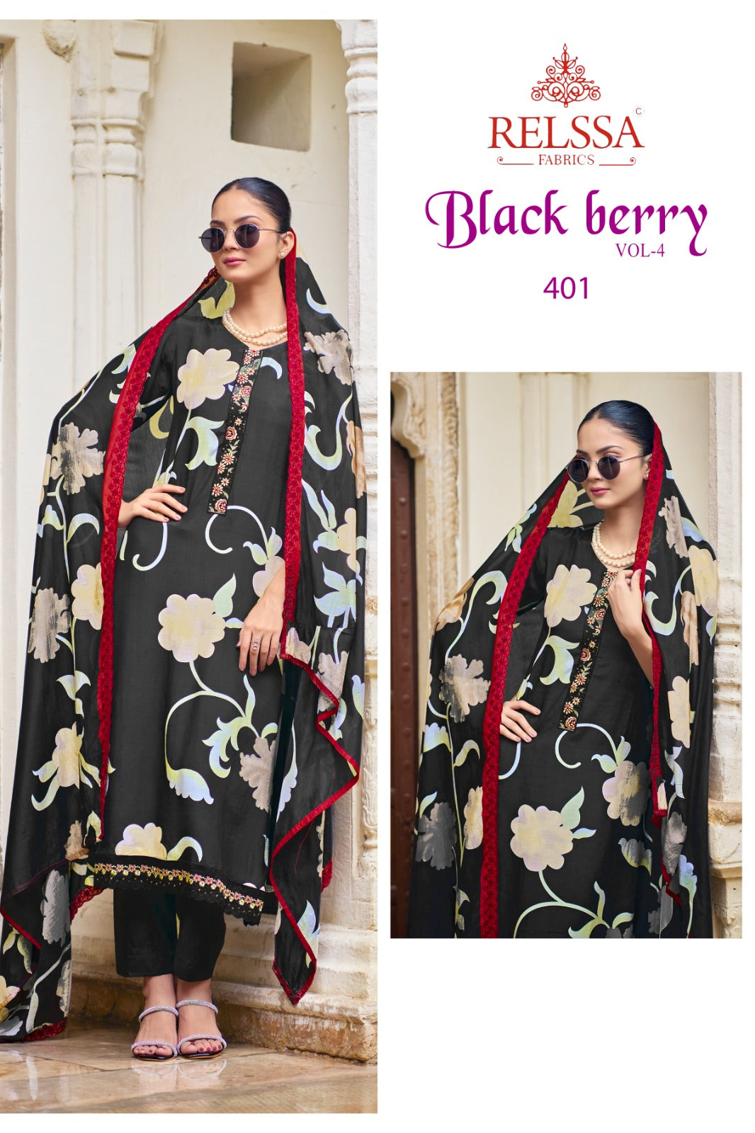 Black Berry Vol 4 Relssa Fabrics Viscose Pant Style Suits Manufacturer Ahmedabad